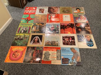 (Rec. 1) COLLECTION OF 24 ASSORTED LP VINYL RECORDS - GOLF, RAY CONNIFF, BING CROSBY