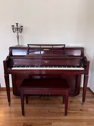 (LR) VINTAGE HARDMAN UPRIGHT PIANO - 55' BY 23' BY 41' - WITH BENCH