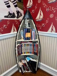 (UP/Bunk) DECORATIVE BOAT HULL BOOKSHELF - 49' HIGH BY 20' WIDE BY 12' DEEP - BOOKS NOT INCLUDED