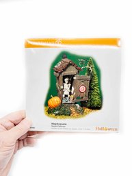 (ZZ-29 VINTAGE DEPT. 56  HALLOWEEN VILLAGE ACCESSORIES-'HAUNTED OUTHOUSE'-ORIGINAL. BOX