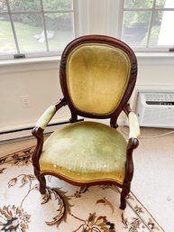 (UB-2) ANTIQUE POSSIBLE ROSEWOOD AMERICAN UPHOLSTERED CHAIR-SECOND FLOOR-39' X 25' X 22'