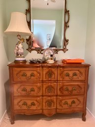 PRETTY VINTAGE FRENCH PROVINCIAL CHEST OF DRAWERS - 46' WIDE BY 34' HIGH BY 20' DEEP