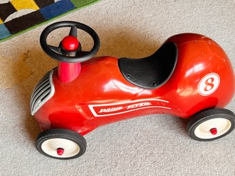 (UUU3) VINTAGE RETIRED MODEL 8 METAL RADIO FLYER LITTLE RED ROADSTER TOY-THIRD FLOOR-25' X 12' X 16'