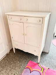 (UUU13) VINTAGE PAINTED WHITE WOOD DRESSER-35' X 21' X 47'-THIRD FLOOR