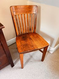 (UUU23) VINTAGE /ANTIQUE WOODEN OFFICE CHAIR-34' X 17' X 18' SEAT 17'-THIRD FLOOR