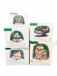 (ZZ-114) VINTAGE LOT OF 5 DEPARTMENT 56 HERITAGE NORTH POLE SERIES-'SEE BELOW FOR CONTENT-ALL BOXED