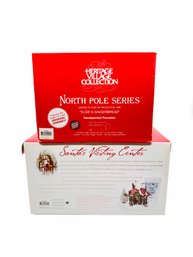 (ZZ-125) VINTAGE LOT OF 2 DEPARTMENT 56 NORTH POLE SERIES-SEE BELOW FOR CONTENT-ALL BOXED