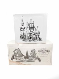 (ZZ-135) VINTAGE LOT OF 2 DEPARTMENT 56 NORTH POLE SERIES-SEE BELOW FOR CONTENT-ALL BOXED