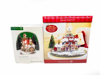 (ZZ-145B) VINTAGE LOT OF 2 DEPARTMENT 56 NORTH POLE SERIES-'SEE BELOW FOR CONTENT'-ALL BOXED