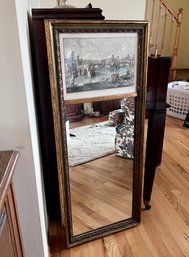 (A) LOVELY VINTAGE MIRROR WITH ANTIQUE VENICE WATER SCENE ENGRAVING - 39' BY 17'