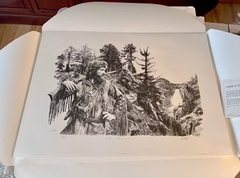 (Z) LIMITED EDITION 'ANDREW AT THE FALLS' BY PAUL CALLE - HAND SIGNED PRINT, 2/950-  20' BY 24'