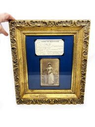 (A-25) REPLICA 'LICENSE FOR PROSTITUTION'  FRAMED WITH CABINET CARD STYLE IMAGE OF 'YELLOW ROSE' -14' BY 16.5'