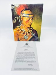 (A-116) DAVID WRIGHT (1942-) 'OJIBWA' INDIAN HAND SIGNED GICLEE 46/125  On CANVAS- AMERICAN WEST ART- 8' X 10