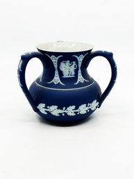 (A-49) ANTIQUE WEDGWOOD JASPERWARE LOVING CUP - THREE HANDLED TYG - THREE GRACES, MAIDENS - 6' WIDE BY 4' HIGH