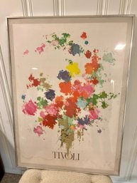 (BASE) FRAMED VINTAGE 'TIVOLI' POSTER BY OTTO NIELSON C. 1976 - SEE WATER DAMAGE TO BOTTOM OF POSTER - 24' BY