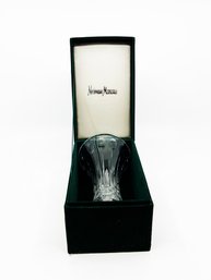 (A-60) NEW IN BOX NEIMAN MARCUS CRYSTAL VASE - 7' TALL