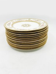 (A-78) WEDGWOOD 'HAVELOCK' SET OF SALAD PLATES - 8' -ANTIQUE -  DISTRIBUTED BY HIGGINS & SEITER, NY