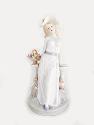 (A-6) VINTAGE PORCELAIN STATUE COPY TIME FOR REFLECTION-MADE IN CHINA