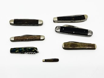 (J-19) VINTAGE LOT OF 7 POCKETKNIVES-AS IS