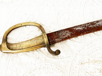 (U208) VINTAGE CIVIL WAR MILITARY SWORD-APPROX. 28' LONG-MARKED A 16