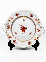 (A-3) VINTAGE 'HEREND' HUNGARY HANDPAINTED AND NUMBERED CHINA-W/STAND APPROX. 12' ROUND