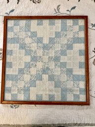 (BD-3) FRAMED ANTIQUE QUILT SQUARE - 19' BY 19'