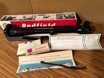 (B1-24) REDFIELD RIFLE SCOPE - 12X CH -L23491 WITH BOX & ALL PAPERWORK, LOOKS NEW- HUNTING RIFLE SCOPE