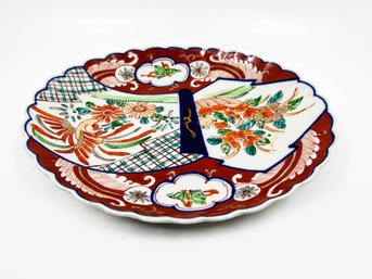 (A-26) ANTIQUE CHINESE PORCELAIN PLATTER  APPROX. 11' X 9' X 1 1/2'