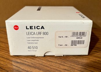 (B1-34) LEICA LRF 800, 40-510 RANGEMASTER- WITH BOX & PAPERWORK