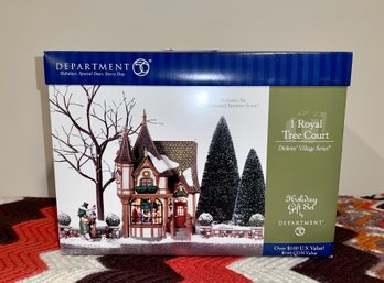 (Z-1) DEPT. 56 DICKENS' VILLAGE SERIES '1 ROYAL TREE COURT' - ANIMATED - NEW IN BOX