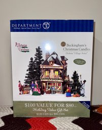 (Z-2) DEPT. 56 DICKENS' VILLAGE SERIES 'BECKINGHAM CHRISTMAS CANDLES' - NEW IN BOX