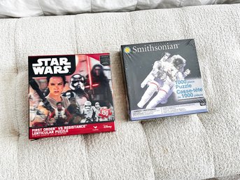 (PUZZLE-3) PAIR OF 2 UNOPENED PUZZLES-STAR WARS & SMITHSONIAN-CAN BE SHIPPED