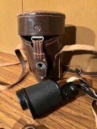 (B1-44)  VINTAGE WWII 1942 'BUSCH RATHENOW' MILITARY MONOCULAR-  6X30 No. 5058 WITH LEATHER CASE