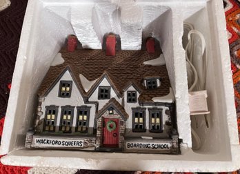 ((Z-37) DEPT. 56 DICKENS' VILLAGE COLLECTION SERIES 'WACKFORD SQUEERS BOARDING SCHOOL' -COMPLETE IN  BOX