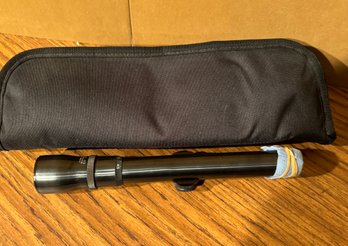 (B1-59) 'WEAVER V4.5' RIFLE SCOPE WITH CANVAS CASE - EL PASO TX. TARGET RIFLESCOPE