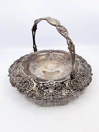 (A-140) VINTAGE 'TIFFANY & CO.' STERLING SILVER HEAVY FRUIT BASKET-APPROX. 1 LB 11 OUNCES