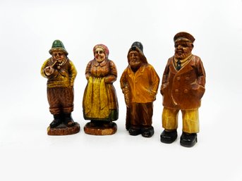 (A-66) COLLECTION OF FOUR ANTIQUE WOOD CARVINGS