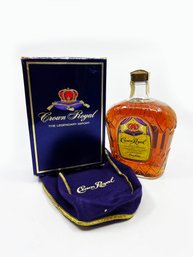 (A-70) UNOPENED BOTTLE 'CROWN ROYAL' BLENDED CANADIAN WHISKEY-ONE LITRE-BOXED & BAGGED