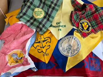 (J-34) LOT OF 7  VINTAGE BOY SCOUTS OF AMERICA HANDKERCHIEFS