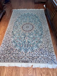 BEAUTIFUL IRAN SILK PERSIAN NAIN AREA RUG -SIGNED & HAND MADE - PURCHASED IN IRAN - 90' BY 50' - PERFECT SHAPE