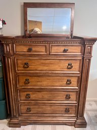 (BA) CONTEMPORARY THOMASVILLE FURNITURE GENTLEMAN'S CHEST - TOP OPENS FOR JEWELRY - SIDES OPEN FOR TIES/BELTS