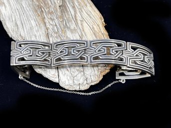 (a-42) BEAUTIFUL VINTAGE HEAVY STERLING SILVER BRACELET-MEXICO-APPROX. 88 GRAMS