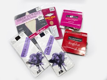 (A-44) VINTAGE LOT OF 6 PAIR OF PANTYHOSE