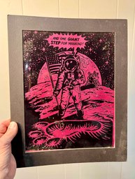 (B-29) VINTAGE '80'S FANTASY ARTIST MIKE STEIN '..AND ONE GIANT STEP FOR MANKIND' ORIG. ART - 11' BY 15'