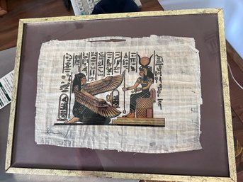 (U-OFF) VINTAGE EGYPTIAN PAINTING ON PAPYRUS FROM THE NILE RIVER - 13' BY 17'