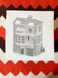 (Z-31) VINT.1992 DEPT. 56 ' DICKENS VILLAGE SERIES-'KINGS ROAD POST OFFICE'-ORIG. BOX-HAND PAINTED PORCELAIN