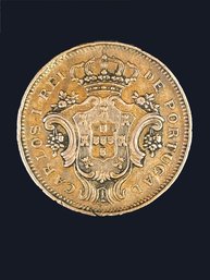 (A-64) RARE ANTIQUE 1901 CARLOS I REI DE PORTUGAL 10 COIN