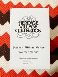 (Z-48) VINT.1991 DEPT. 56 ' DICKENS VILLAGE SERIES-'WALPOLE TAILORS'-ORIG. BOX-HAND PAINTED PORCELAIN