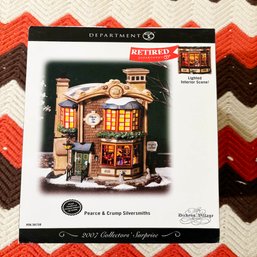 (Z-59) VINTAGE RETIRED DEPT. 56 -DICKEN'S VILLAGE 2007 COLLECTORS SURPRISE-'PEARCE & CRUMP'- ORIGINAL  BOX