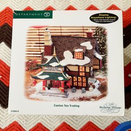 (Z-60) VINTAGE DEPT. 56 -DICKEN'S VILLAGE-'CANTON TEA TRADING'- ORIGINAL  BOX